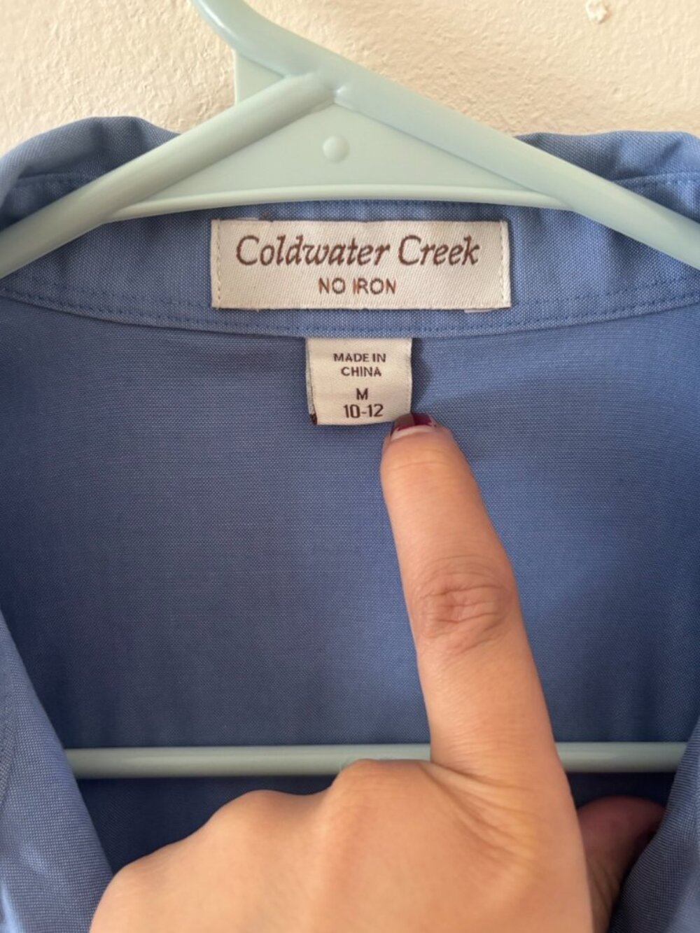 Blue Button Up - Picture 3 of 3